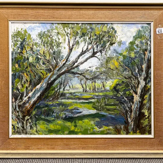 M Perch - Wetlands - Oil on Board