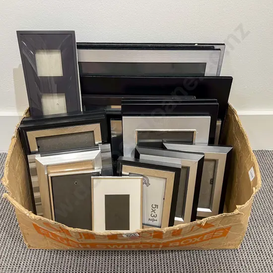 Box of Assorted Photo Frames