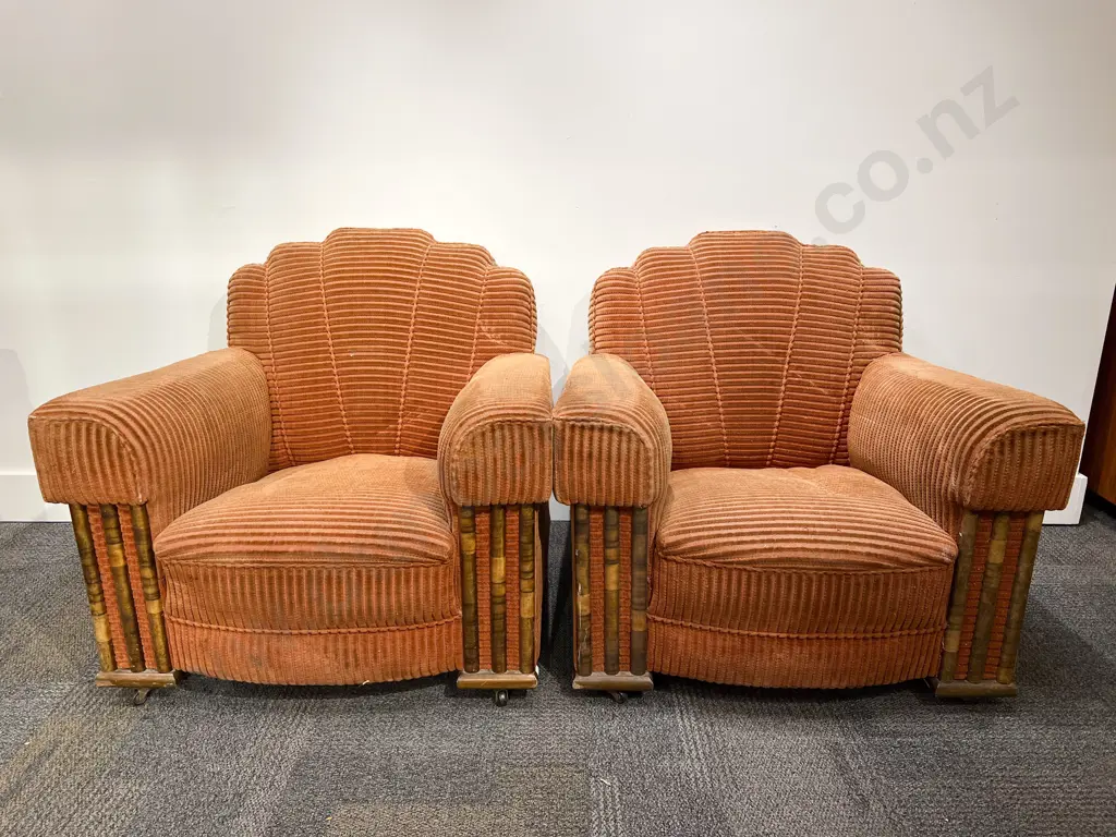 Pair C1930's Armchairs Image 1++
