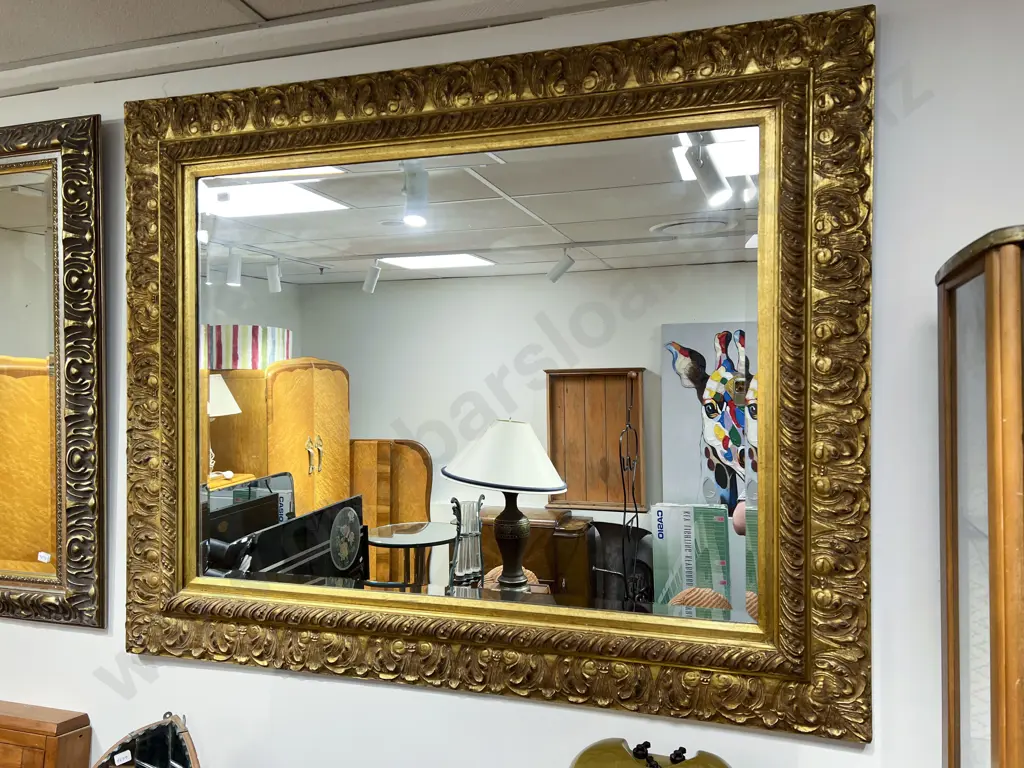 Large Decorative Gilt Framed Bevel Edge Wall Mirror Image 1++