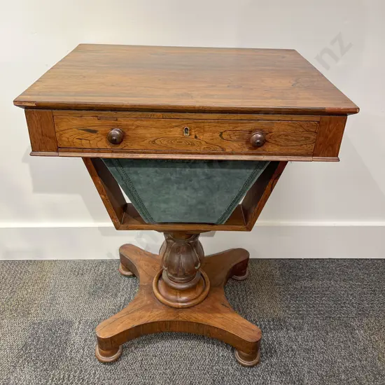 C19th Rosewood Sewing Table
