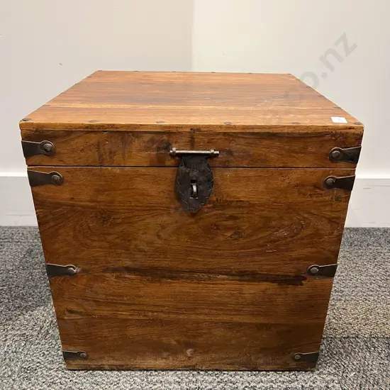 Brass Bound Asian Teak Storage Box