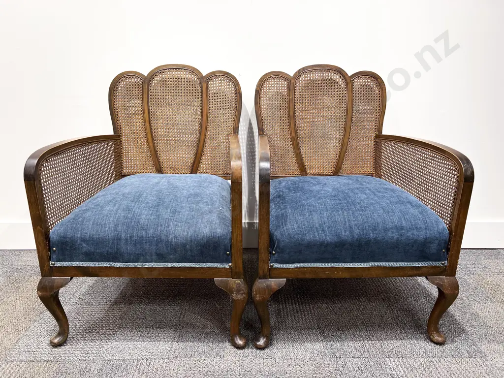 Pair Wycombe Cane Armchairs Image 1++