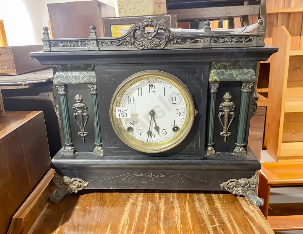 Simulated Slate Mantel Clock Image 1++