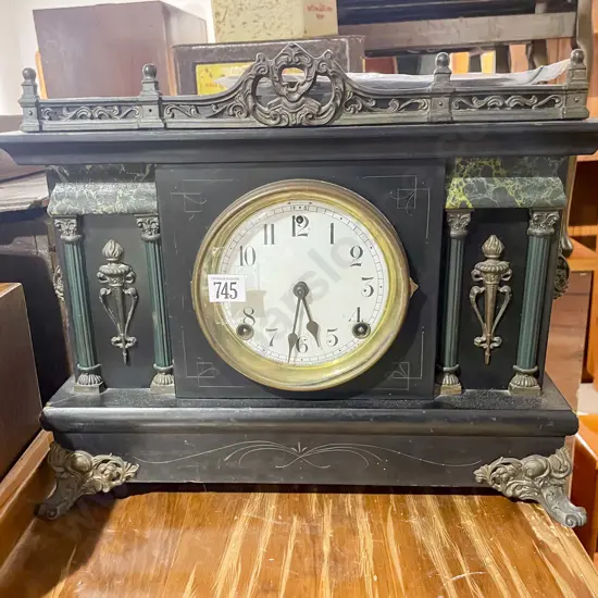 Simulated Slate Mantel Clock