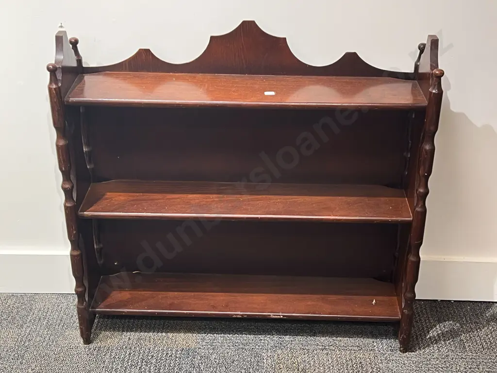 Low Mahogany Bookcase Image 1++