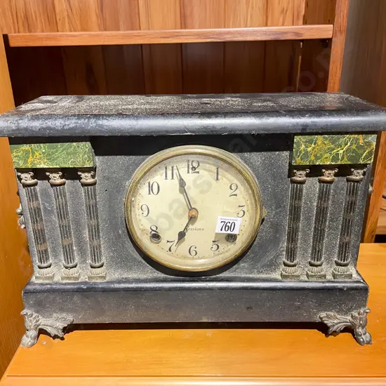 Simulated Slate Mantel Clock