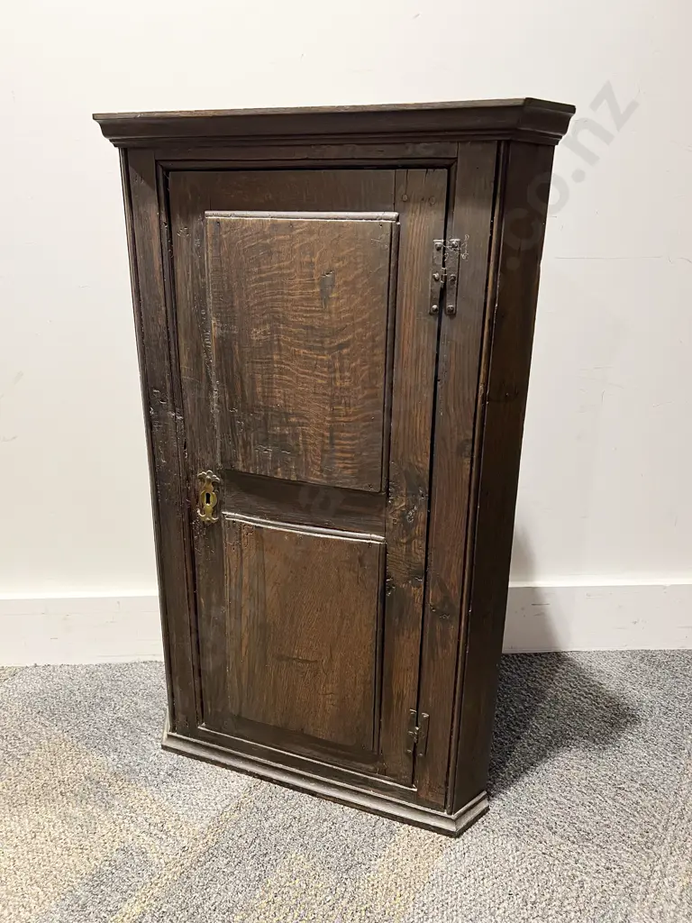 Small Geo III Oak Hanging Corner Cupboard (a/f) Image 1++
