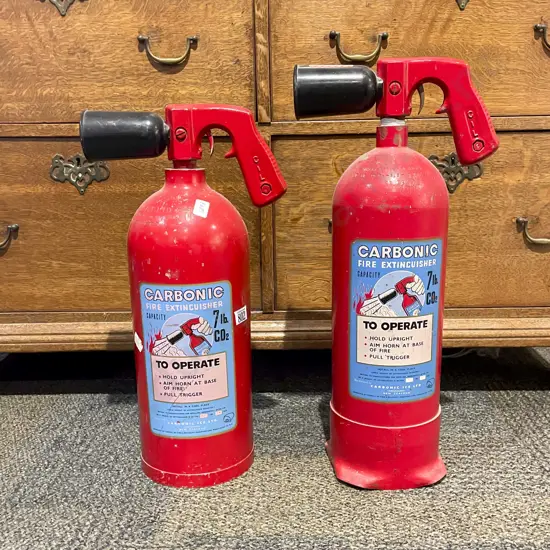 Two Vintage Fire Extinguishers