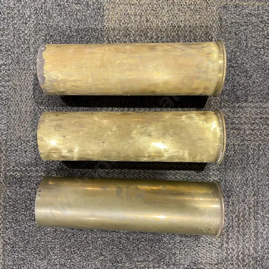 Three Brass Shell Casings