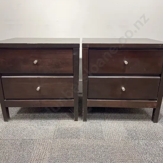 Pair Modern Bedside Drawers