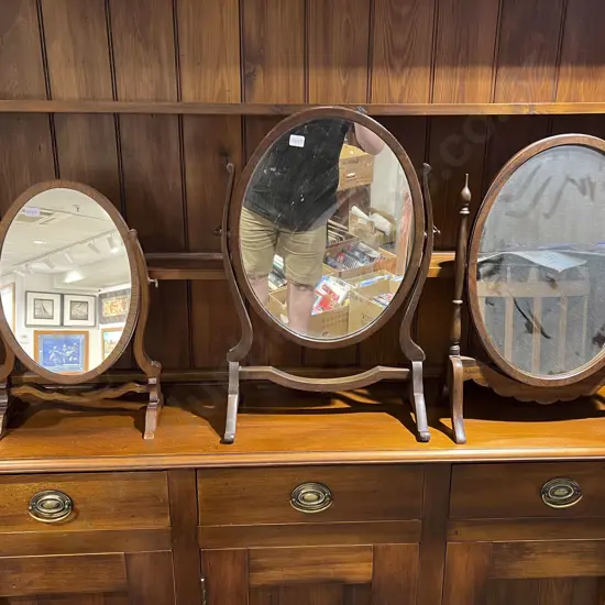 Three Assorted Swing Toilet Mirrors