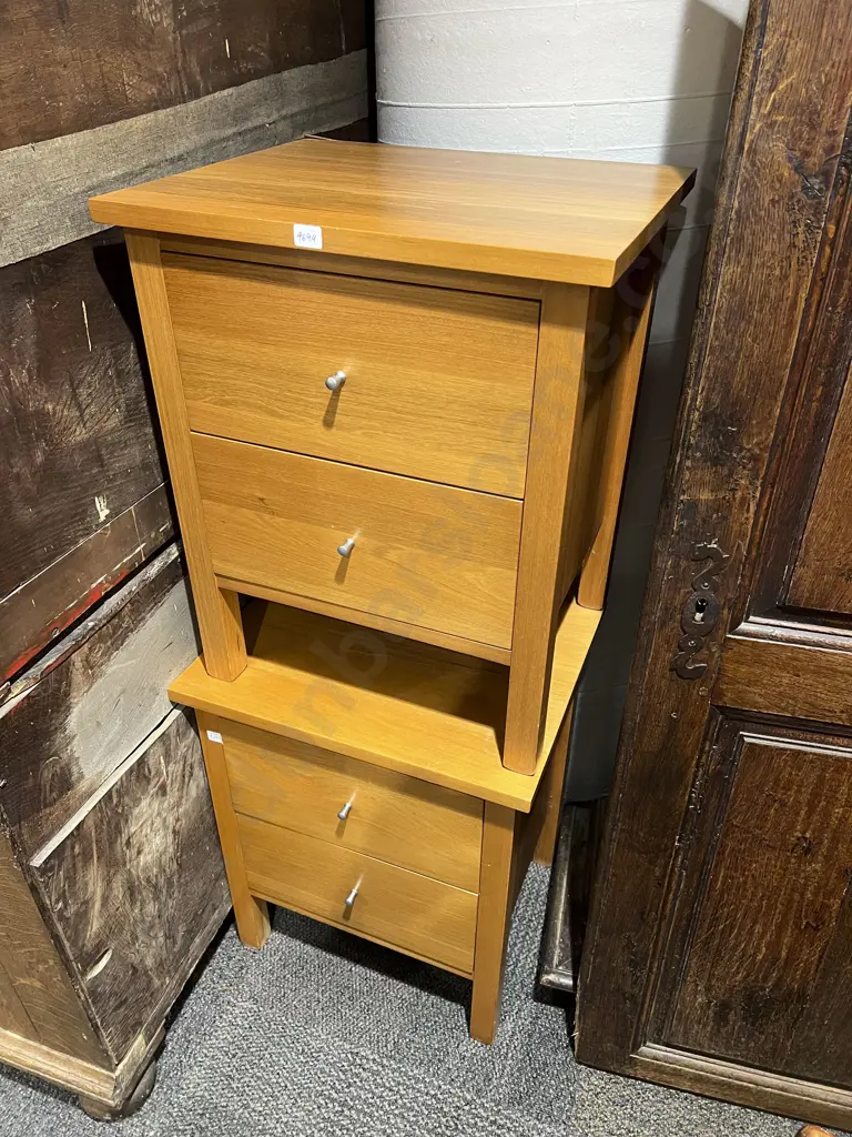 Pair of Modern Bedside Drawers Image 1++