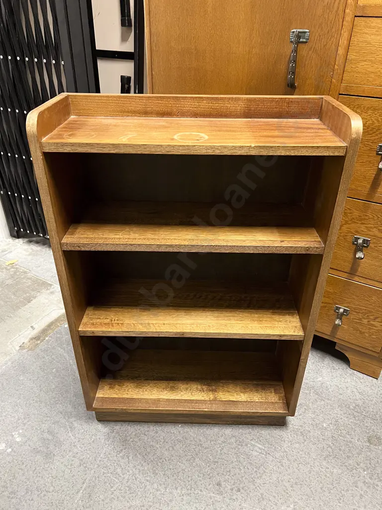 Small Bookcase with Slatted Magazine Rack Image 1++