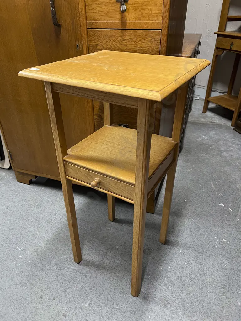 Slender Single Drawer Side Table Image 1++