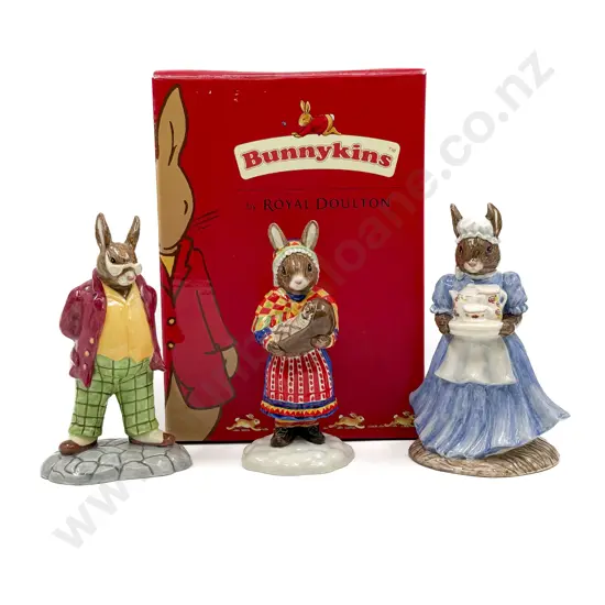 Bunnykins by Royal Doulton - Three Boxed Figures