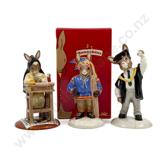 Bunnykins by Royal Doulton - Three Boxed Figures