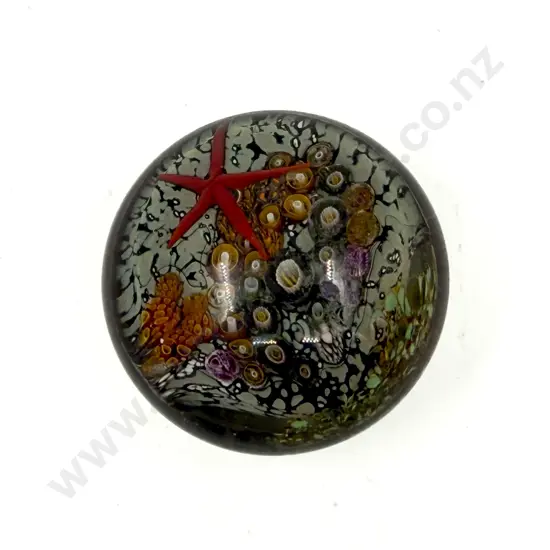 Peter Raos "Sea Secret" Art Glass Paperweight