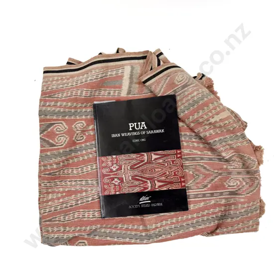Pua Kumbu Ritual Cloth Together with Reference Book