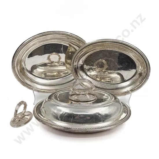 Pair of S/P Lidded Tureens