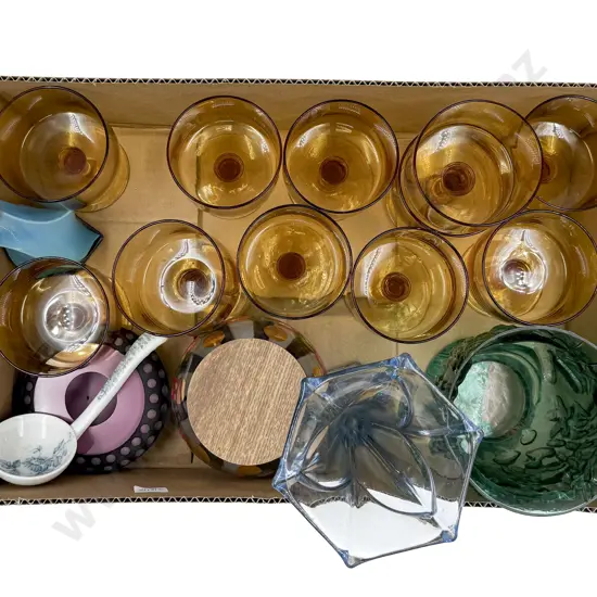 Box of Assorted Glassware