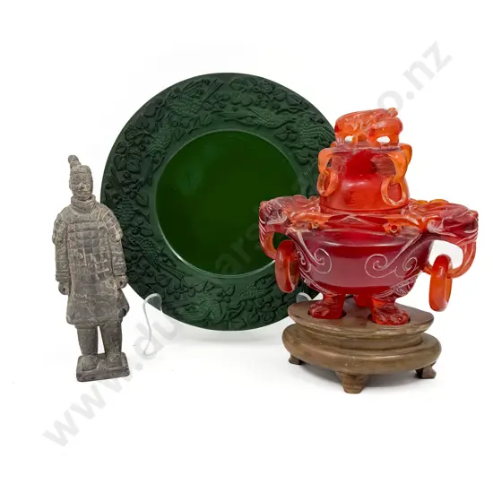 Resin Sensor On Czech Glass Plate with Figure