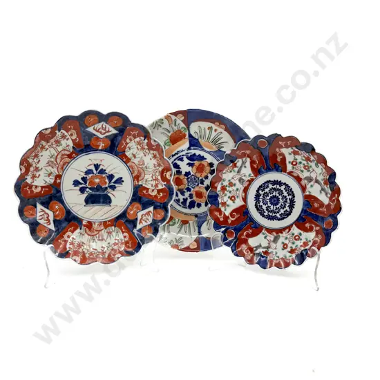 Three Assorted Imari Pattern Plates