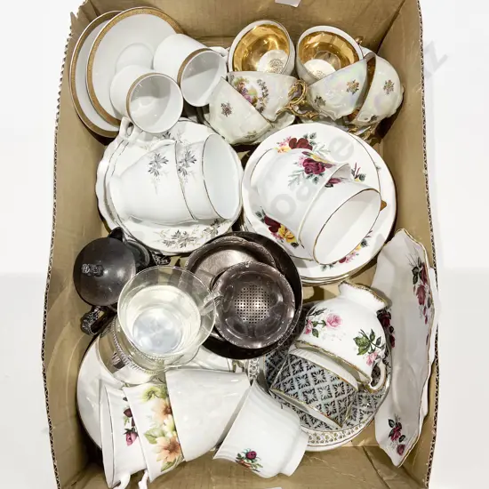 Box of Assorted Fancy China etc