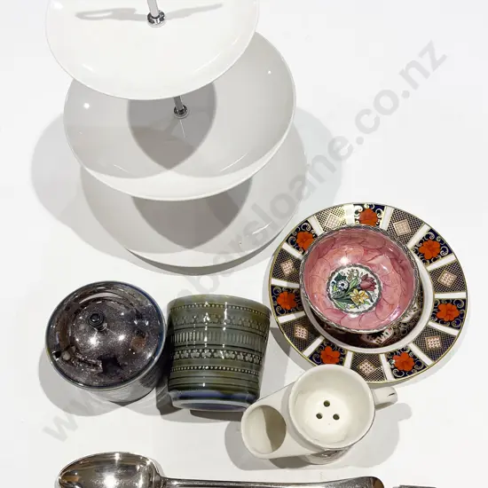 Three Tier Cake Plate Together with assorted China