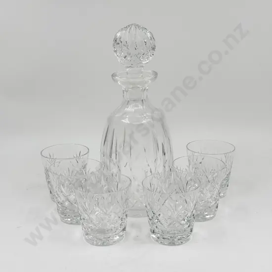 Waterford Crystal Decanter and Six Other Crystal Tumblers