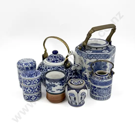 Qty of Assorted Blue and White China