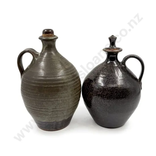 Two NZ Pottery Flagons