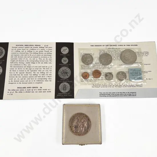 Paul VI Visit to India 1964 Bronze Medallion and NZ 1967 Coin Pack