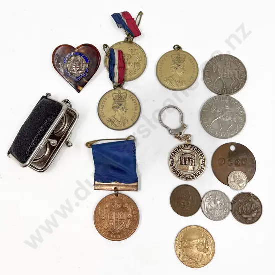 Three EIIR 1953 Coronation Medals 1953/54 Royal Tour Medal and Odd Coinage Assorted