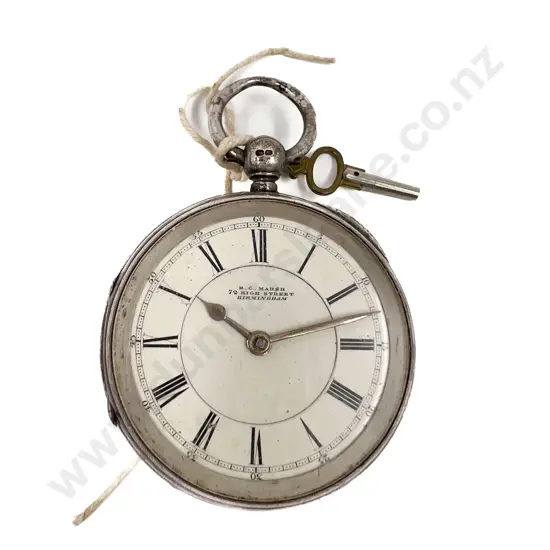 S/S Open Face Pocket Watch by Robert Roskell Liverpool fusee movement still with diamond