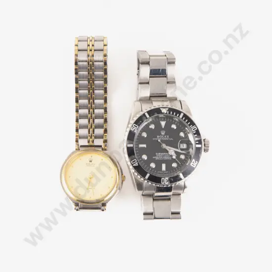 Two Faux Rolex Wrist Watches