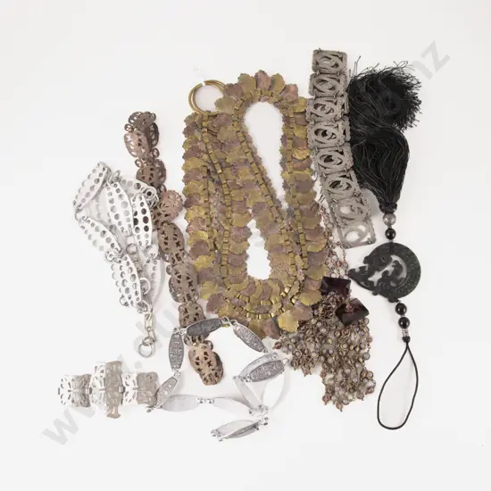 Antique Curtain Tie Back Tassels and Metal Belts and Pieces