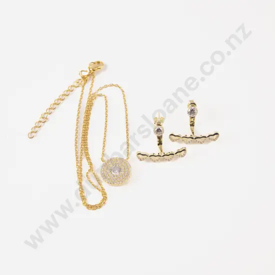 S/S Crystal Necklace and Earrings