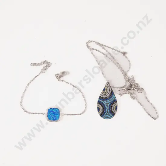 S/S Crystal Necklace and Bracelet