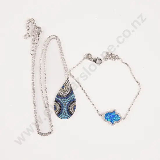 S/S Crystal Necklace and Bracelet