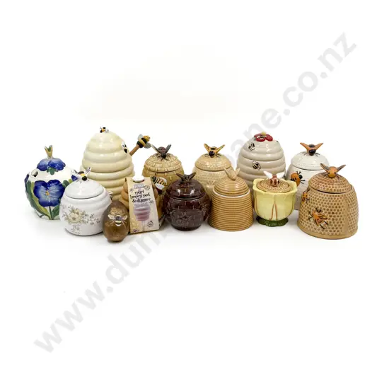 Collection of Assorted Honey Pots