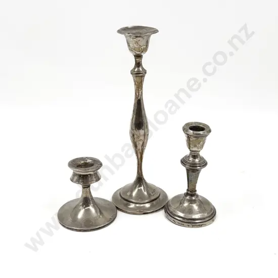Three S/S Candlesticks