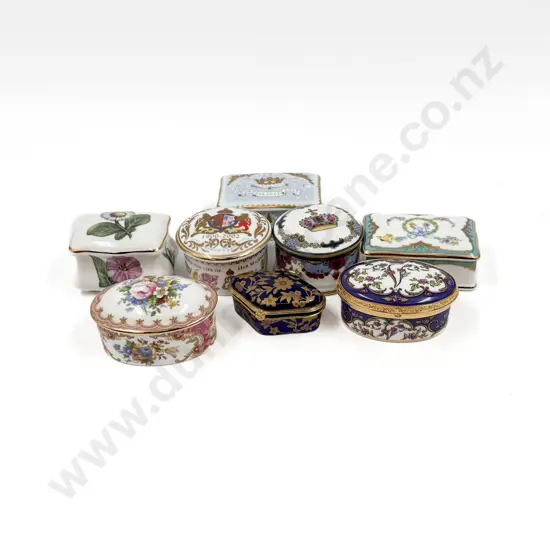 Qty of Assorted Fine China Trinket Boxes