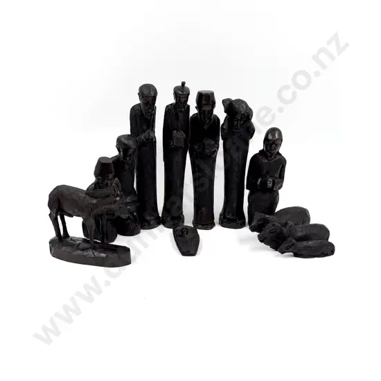 Carved African Nativity Scene