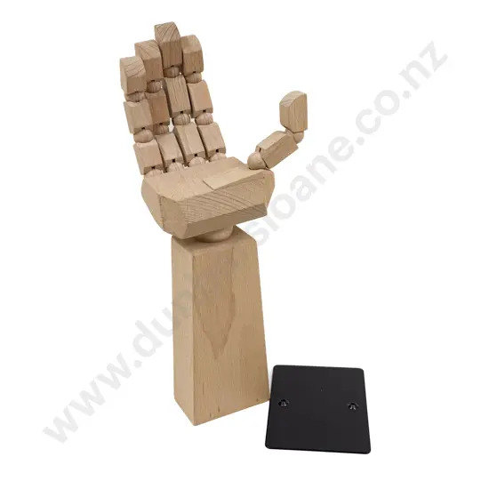 Articulated Wooden Hand Form Mobile Phone Stand
