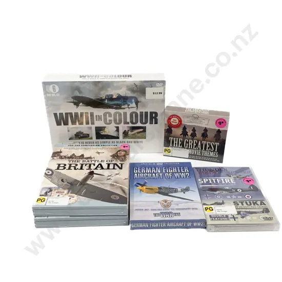 Small Quantity of Assorted War Related DVDs etc
