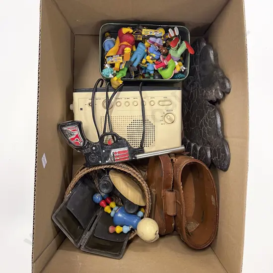 Assorted Simpson Figures with Toy Gun and Various