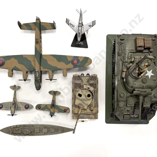 Large Scale Military Tank and Other with Planes and Ship
