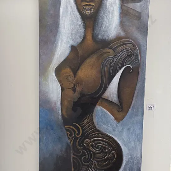 Victor Te Paa - "Tuku Afa" Acrylic on Canvas