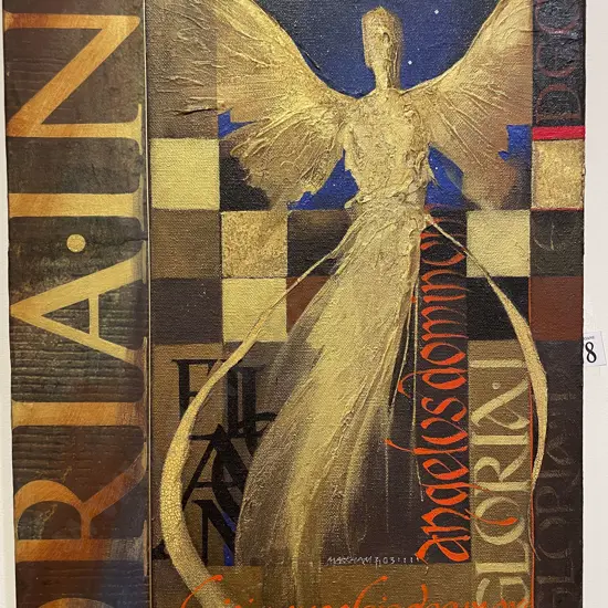 Phillip Markham - Gloria - mixed media & goldleaf on canvas